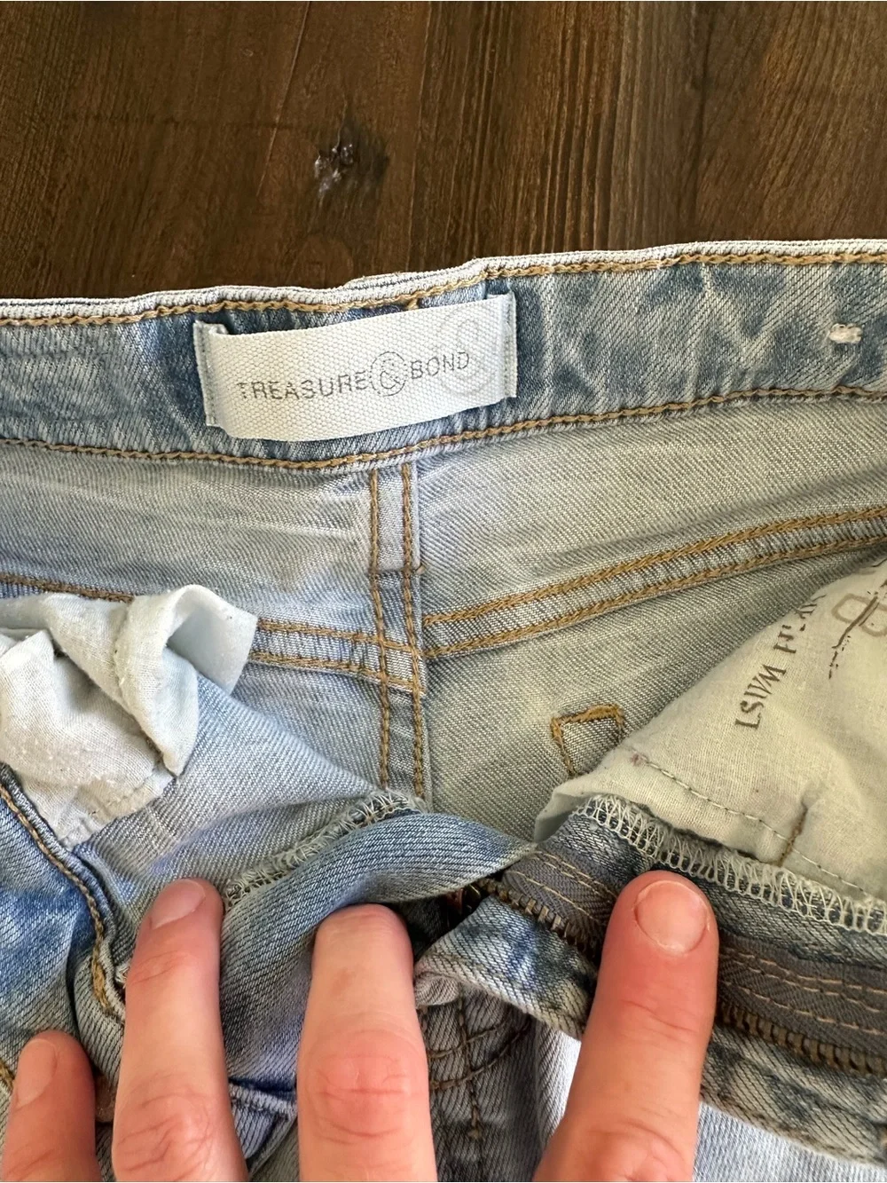 Treasure & Bond High-Rise Light Wash Denim Shorts